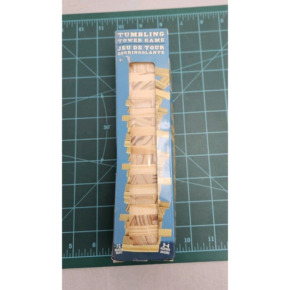 Tumbling Tower Game Wooden Stacking Blocks 72 Pieces